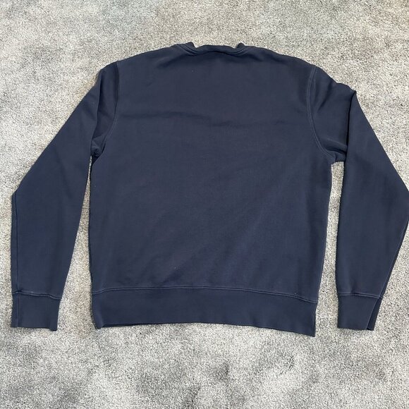 Acne Studios Casey Slogan Everything Sweatshirt Mens Large Navy Jumper Crewneck - Picture 6 of 9